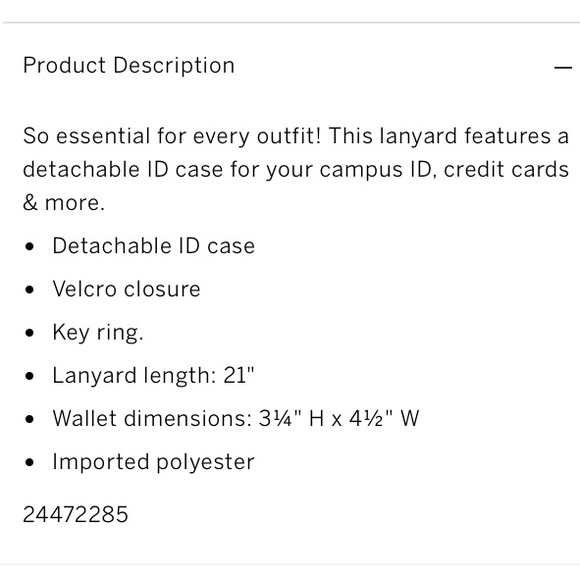 ❗️LAST ONE -NEW💕VS ROSE LANYARD / WALLET - Picture 3 of 3